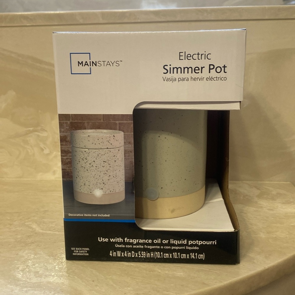 Mainstays electric speckled gray ceramic oil, warmer brand new inbox